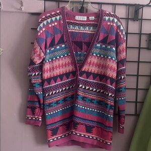 Colorful Geometric Patterned Women's Sweater